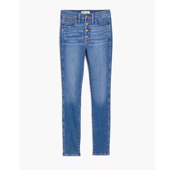 Madewell 10" High-Rise Roadtripper Supersoft Skinny Jeans in Monroe Wash - Picture 5 of 7